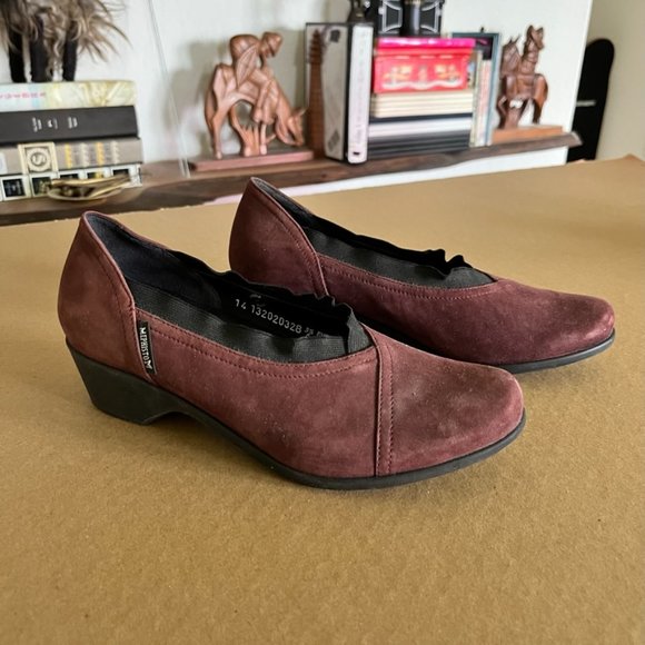 Mephisto Shoes - Mephisto Air Jet Wedge Suede Nubuck Dress Heels